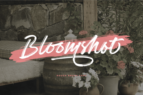 Bloomshot: Elevate Your Design Projects with Dynamic Rough Brush Typography
