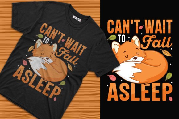 Can t Wait to Fall Asleep Autumn T-shirt: A Design Asset for Seasonal Print-on-Demand Success