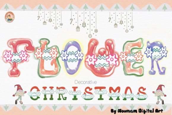 Flower Christmas: A Playful Font for Festive Branding and Design